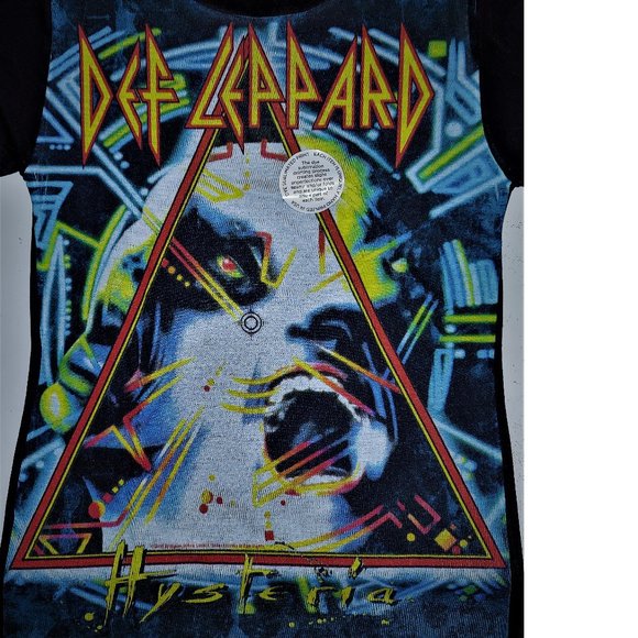 Def Leppard Hysteria metal rock Sublimation Official Tunic T-Shirt L NWT - Picture 2 of 3